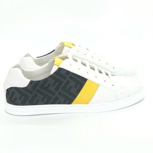 ❌SOLD❌FENDI Logo Print Canvas and Leather Sneaker